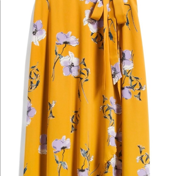 NWT!! LE LIS- Golda Faux Wrap Midi Skirt - Picture 3 of 12